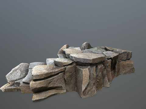 Cliff rocks Model 3D
