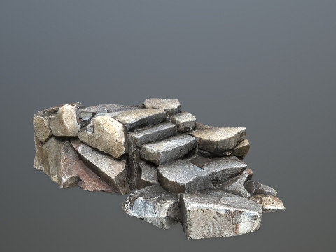 Cliff rocks Model 3D