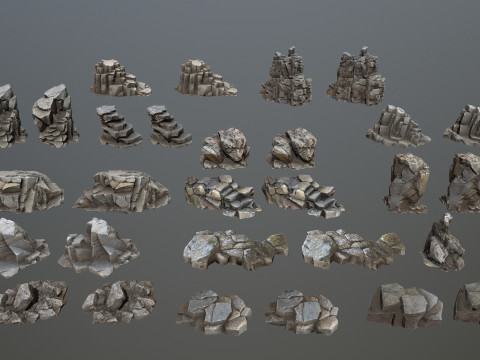 Cliff rocks Model 3D