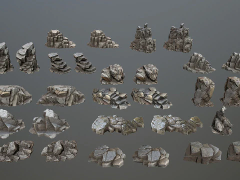 Cliff rocks 3D Model