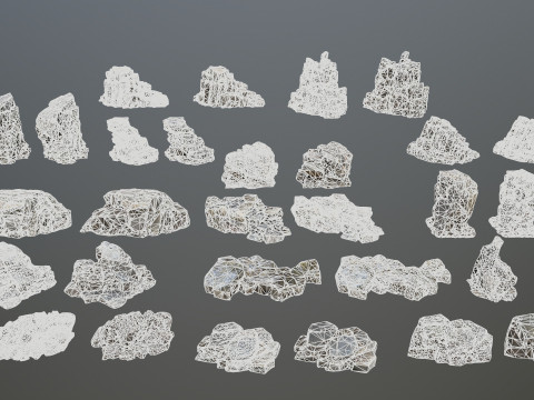 Cliff rocks Model 3D