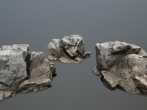 海石 3D 模型