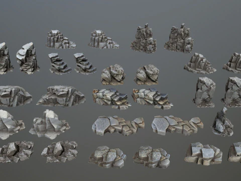 Sea rocks 3D Model