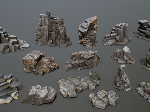 Volcanic rocks 3D Модель
