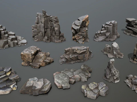 Volcanic rocks 3D Model
