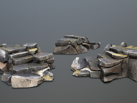Volcanic rocks 3D Модель