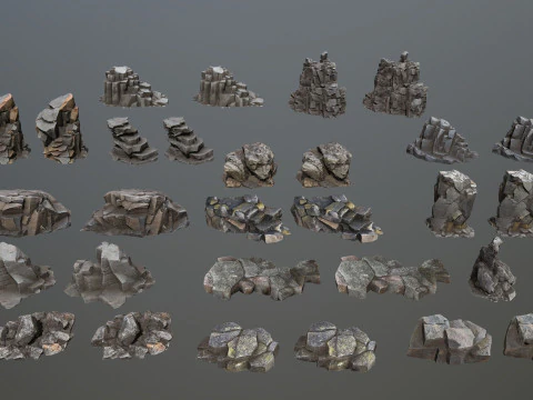Volcanic rocks 3D Model