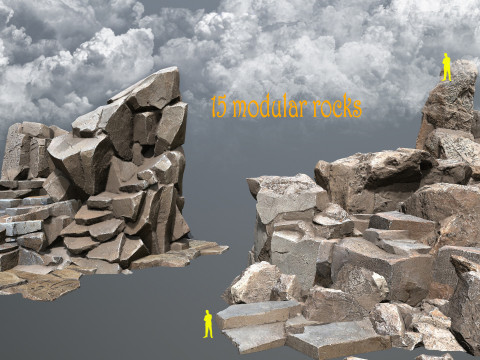 Egyptian rocks Set Modelo 3D