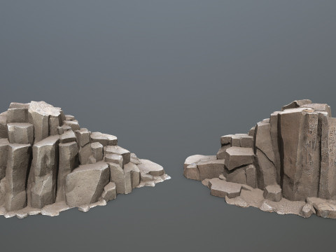 Egyptian rocks Set 3D Модель