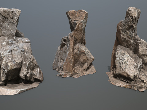 Egyptian rocks Set 3D Модель