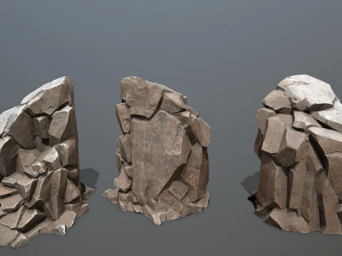 Egyptische rotsen Set 3D Model