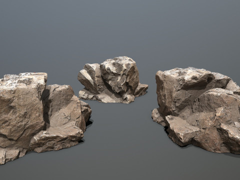 Egyptian rocks Set 3D Модель