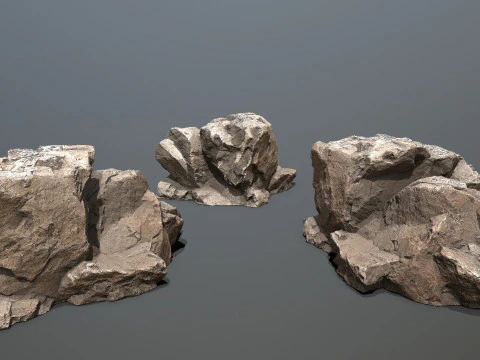 Egyptische rotsen Set 3D Model