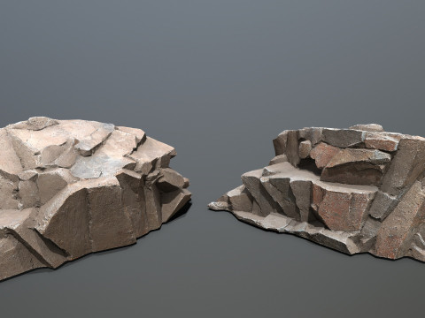 Egyptian rocks Set 3D Модель