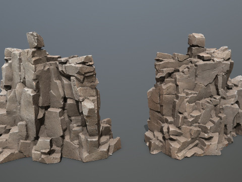 Egyptian rocks Set 3D Модель