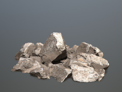 Egyptian rocks Set 3D Модель