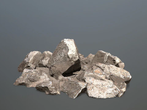 Egyptische rotsen Set 3D Model