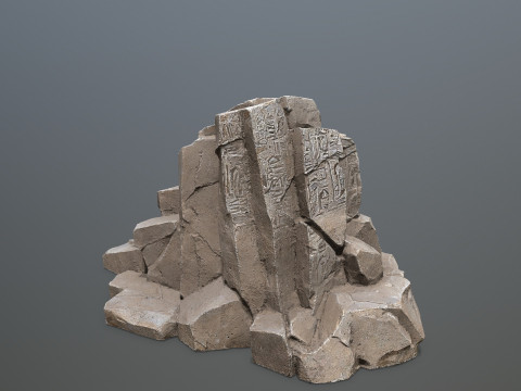 Egyptian rocks Set 3D Модель