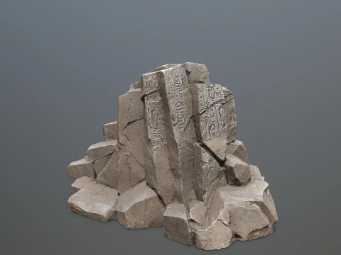 Egyptische rotsen Set 3D Model