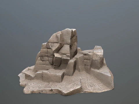 Egyptische rotsen Set 3D Model