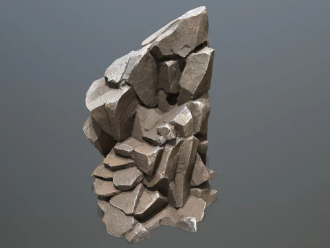 Egyptische rotsen Set 3D Model