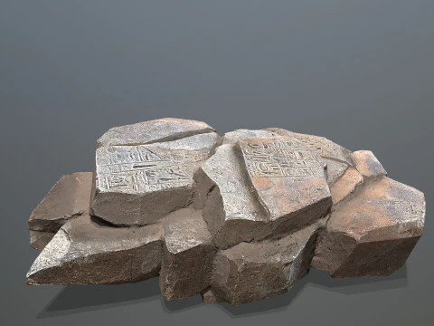 Egyptische rotsen Set 3D Model