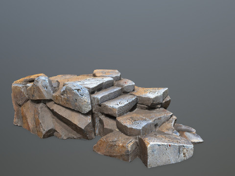 Egyptian rocks Set 3D Модель