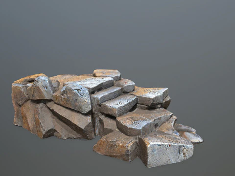 Egyptische rotsen Set 3D Model