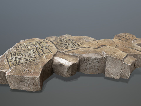 Egyptian rocks Set 3D Модель