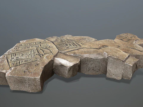 Egyptische rotsen Set 3D Model