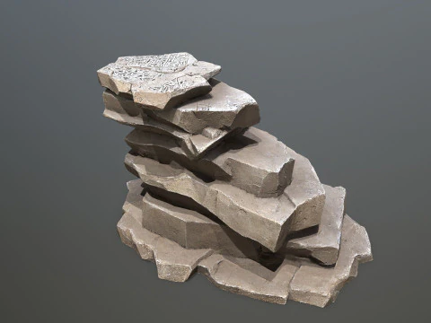 Egyptische rotsen Set 3D Model