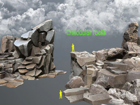 사막의 바위 3D 모델