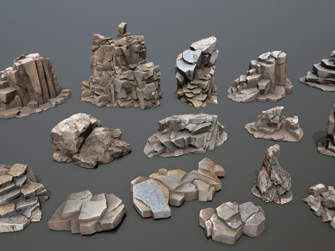 Desert rocks 3D Model