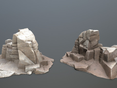 Desert rocks 3D Model