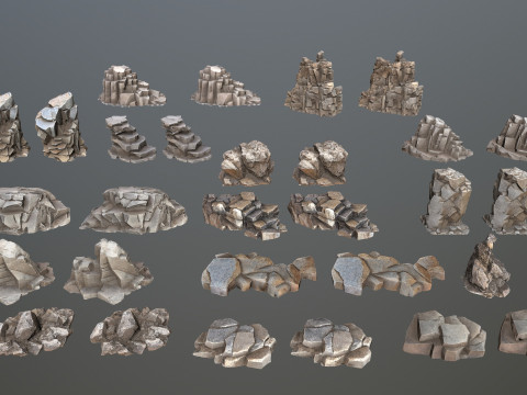 Desert rocks 3D Model