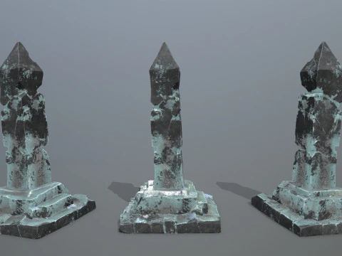 얼음기둥 3D 모델