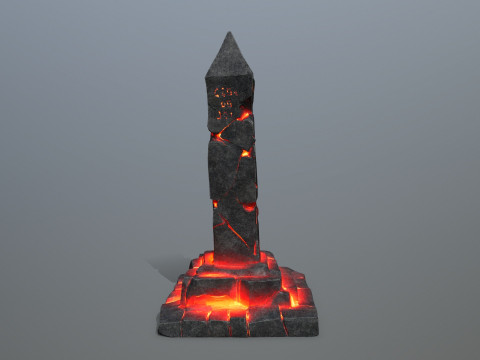 Lava pillar Model 3D