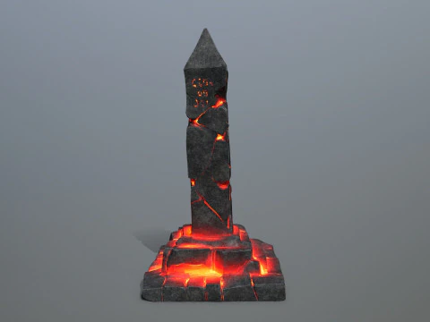 Pilar de lava Modelo 3D