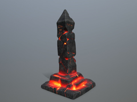 Lava pillar Model 3D