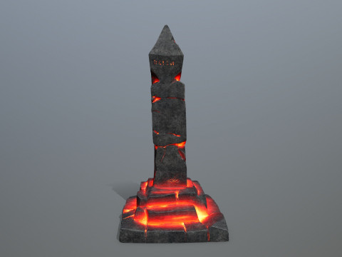 Lava pillar Model 3D