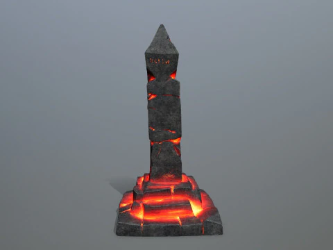 Pilar de lava Modelo 3D