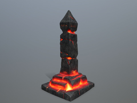 Lava pillar Model 3D