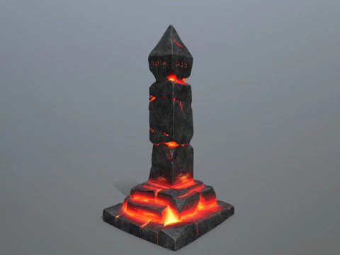 Pilar de lava Modelo 3D