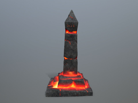 Lava pillar Model 3D