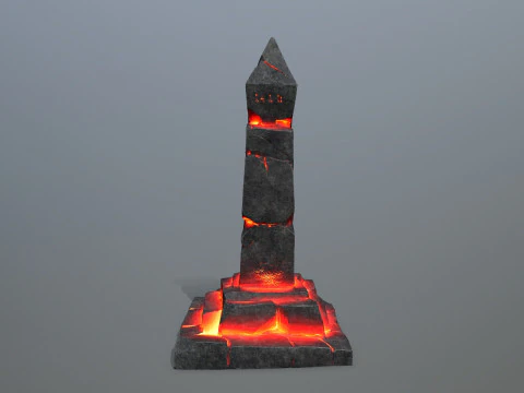 Pilar de lava Modelo 3D