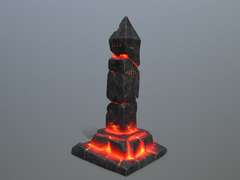 Lava pillar Model 3D