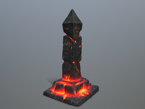 Lava pillar Model 3D