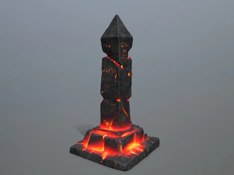Pilar de lava Modelo 3D