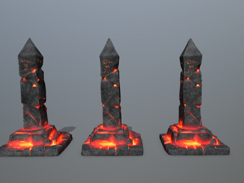 Lava pillar Model 3D