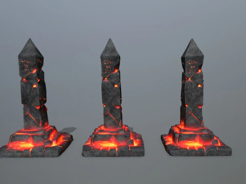 Pilar de lava Modelo 3D